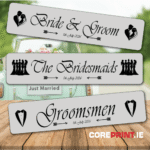 Wedding Number Plates from coreprint.ie