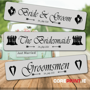 Wedding Number Plates from coreprint.ie