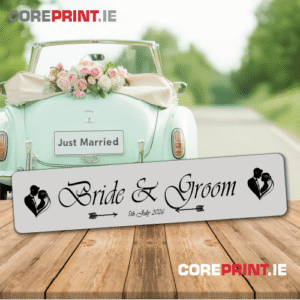 Wedding Number Plates from coreprint.ie