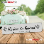 Wedding Number Plates from coreprint.ie