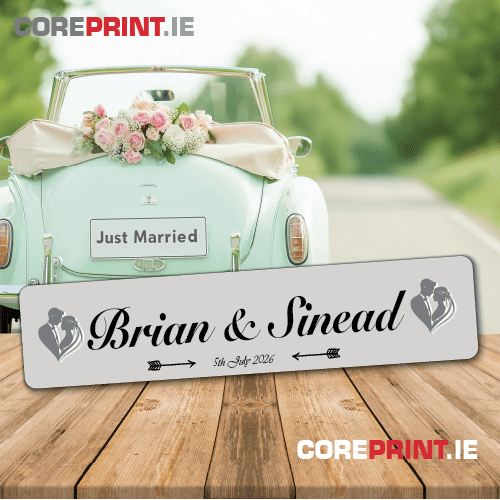 Wedding Number Plates from coreprint.ie
