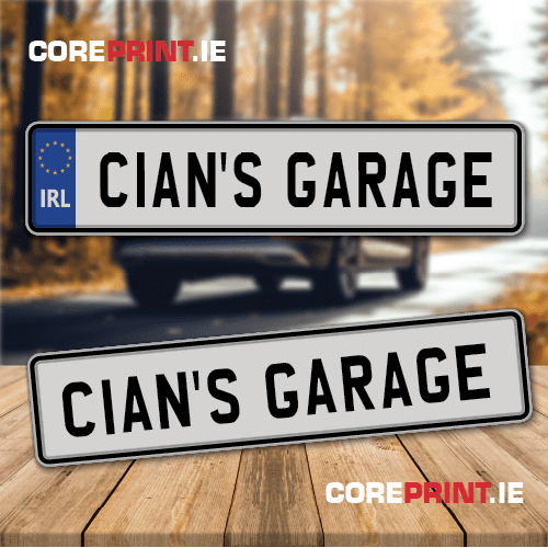 Funny and novelty number plate from coreprint.ie