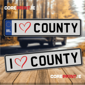Funny and novelty number plate from coreprint.ie
