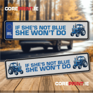 Funny and novelty number plate from coreprint.ie
